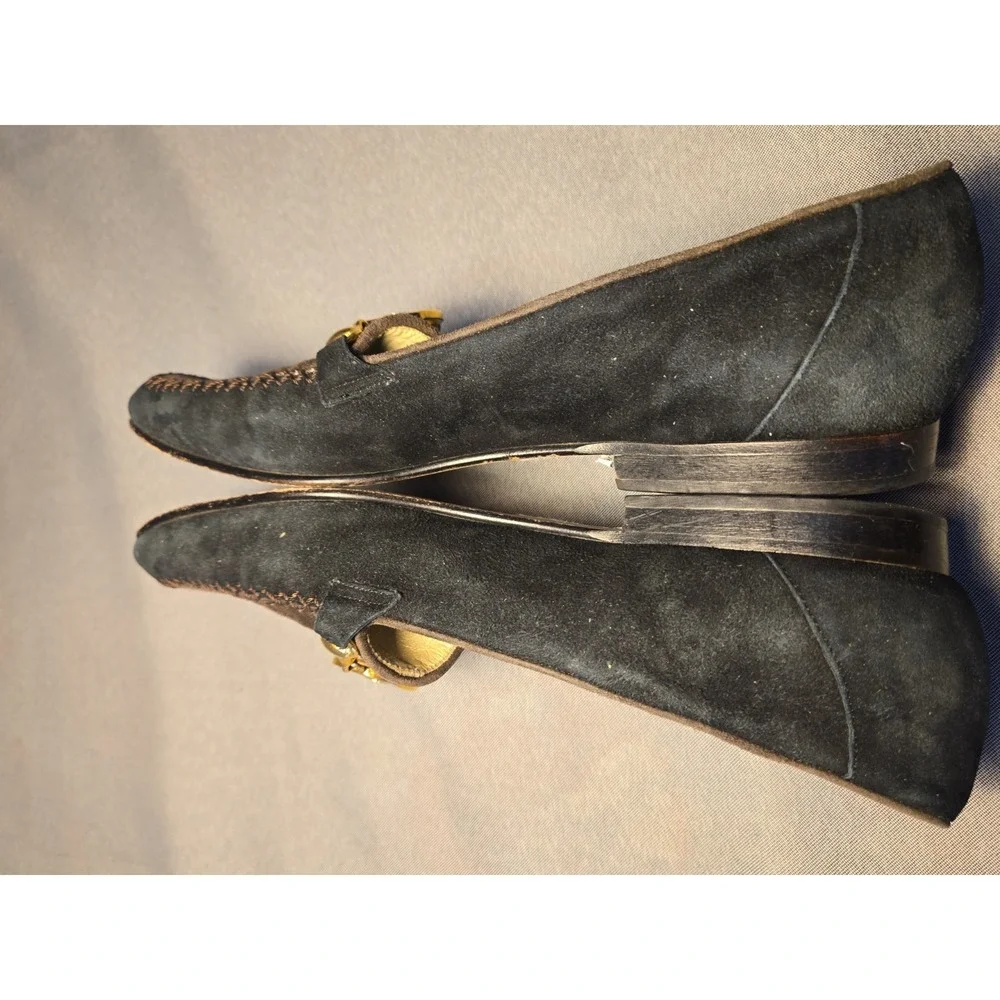 Vintage Paloma Italy Suede Horsebit Loafers - Women's Size 6 / 6.5 (9.5
